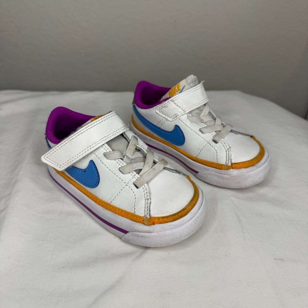 Nike Court Legacy Baby/Toddler Shoes Color: Summit White Blue - Picture 4 of 9